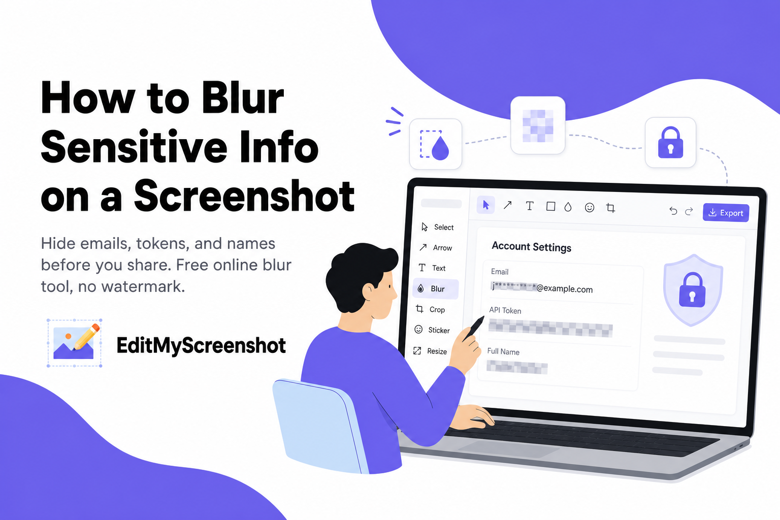 How to blur sensitive info on a screenshot with EditMyScreenshot